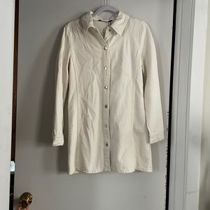 Cream denim Zara dress size medium